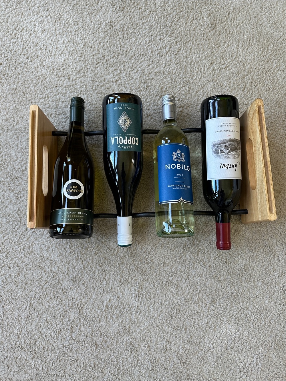 Wood and Metal Wine Rack - Picture 6 of 9